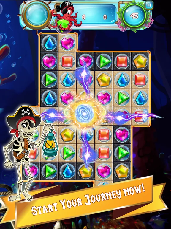 Jewel Oceans - The Ultimate Classic Free Games iPad  스크린샷