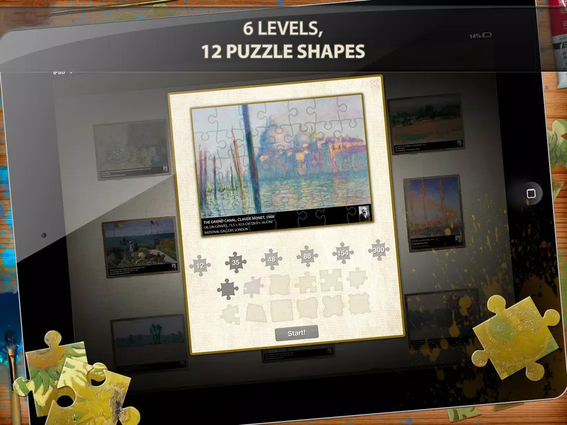 ART Jigsaw Puzzles - Renaissance, Baroque and Impressionism paintings we love and enjoy iPad  Screenshots