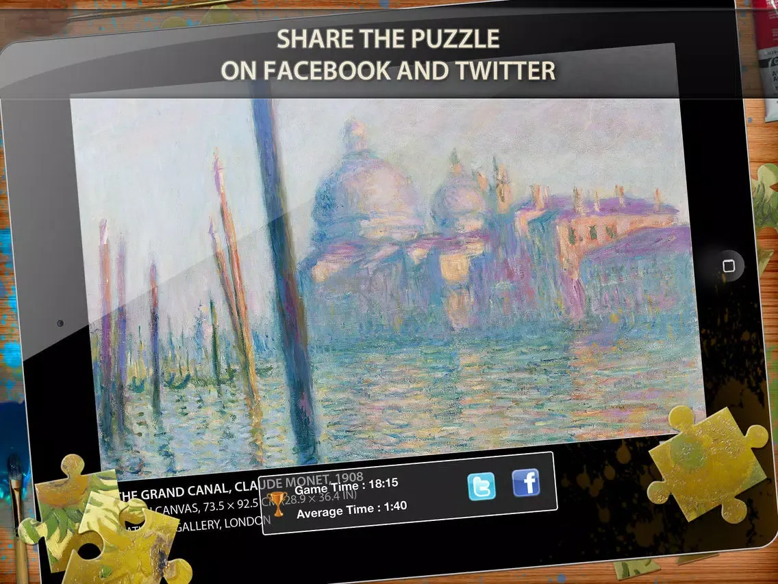 ART Jigsaw Puzzles - Renaissance, Baroque and Impressionism paintings we love and enjoy iPad  Screenshots