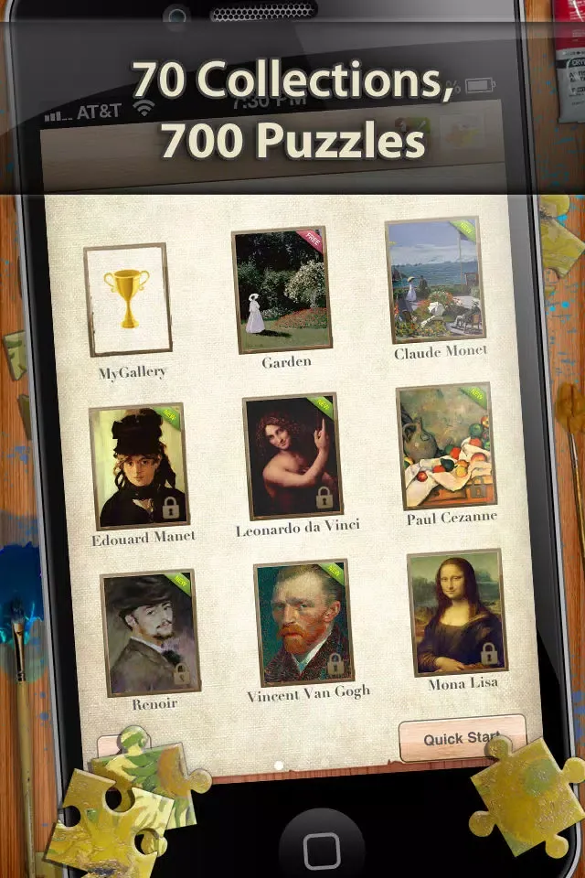 ART Jigsaw Puzzles - Renaissance, Baroque and Impressionism paintings we love and enjoy Screenshots