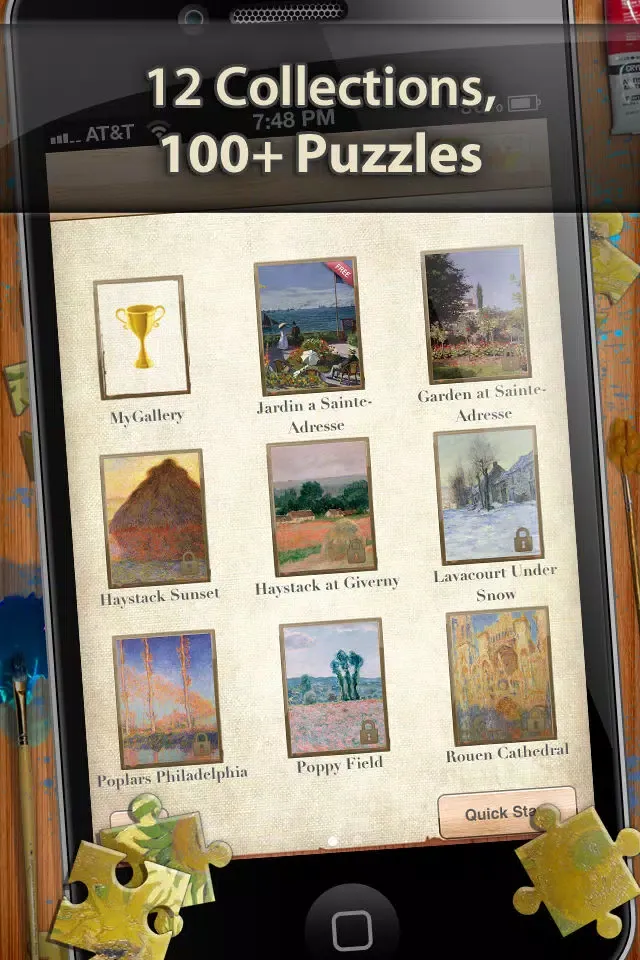 Capturas de tela do Claude Monet Jigsaw Puzzles - Play with Paintings. Prominent Masterpieces to recognize and put together