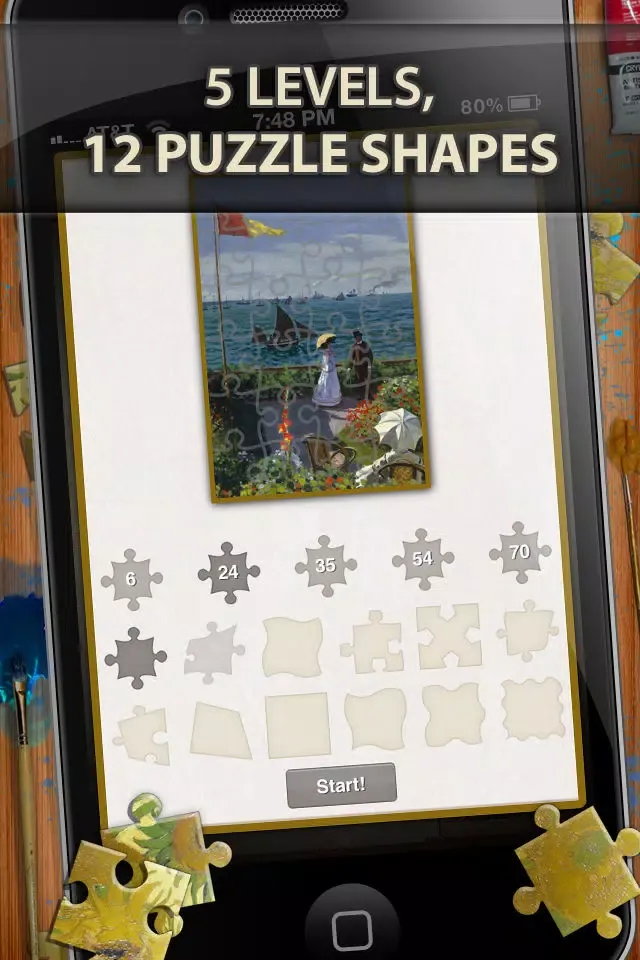 Capturas de tela do Claude Monet Jigsaw Puzzles - Play with Paintings. Prominent Masterpieces to recognize and put together