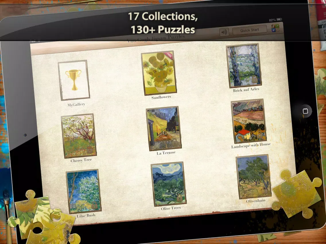 Vincent Van Gogh Jigsaw Puzzles - Play with Paintings. Prominent Masterpieces to recognize and put together iPad  سکرین شاٹس