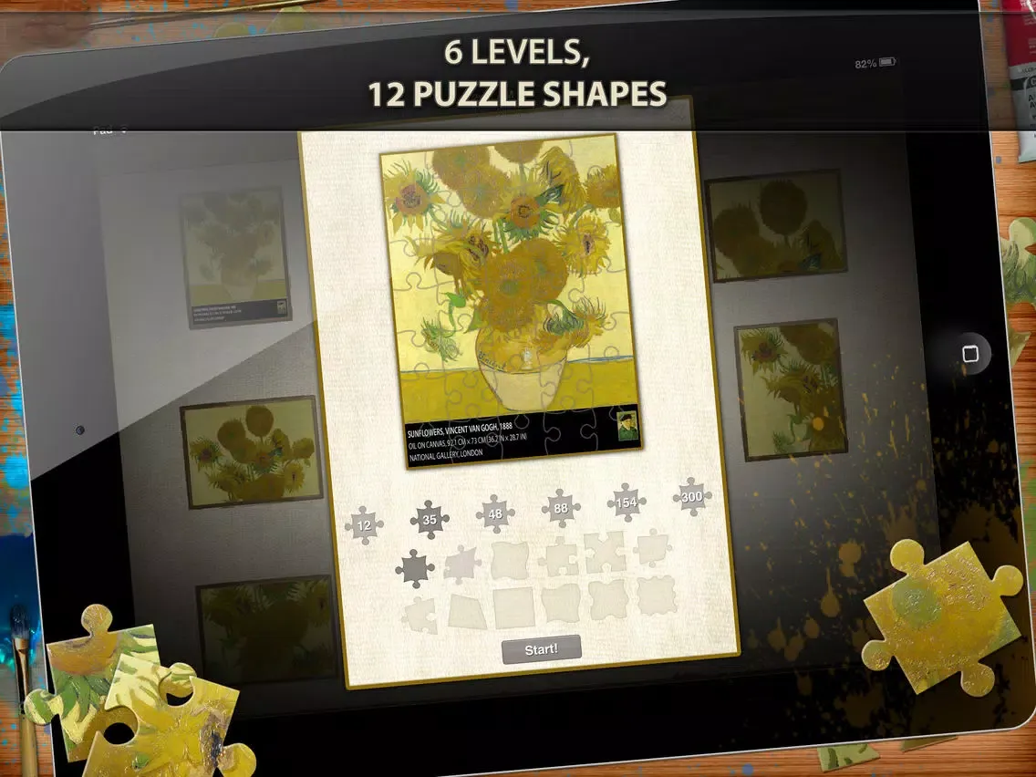 Vincent Van Gogh Jigsaw Puzzles - Play with Paintings. Prominent Masterpieces to recognize and put together iPad  سکرین شاٹس