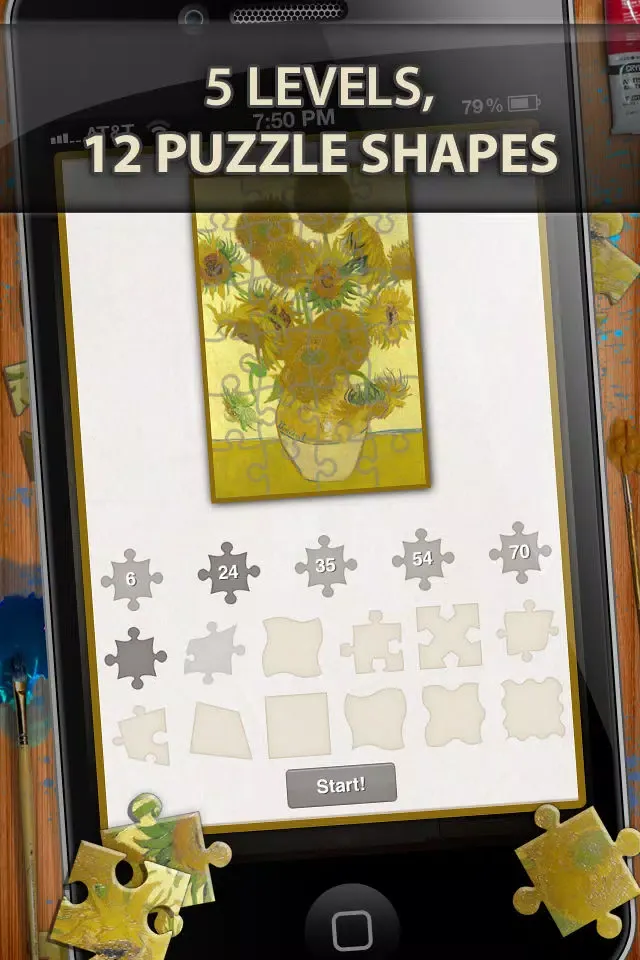 Vincent Van Gogh Jigsaw Puzzles - Play with Paintings. Prominent Masterpieces to recognize and put together سکرین شاٹس