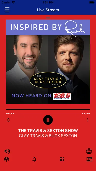 Capturas de tela do 106.5 Roswell's Talk FM