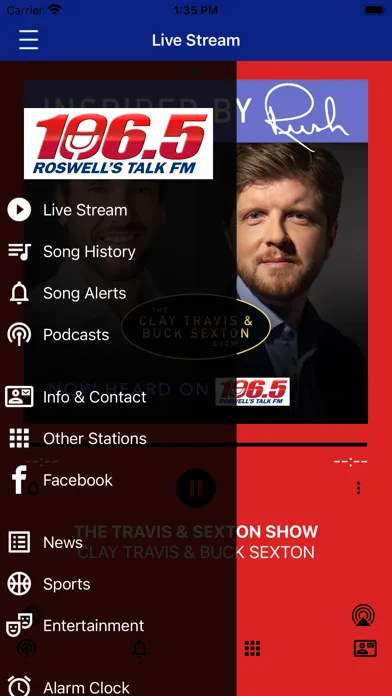 Capturas de tela do 106.5 Roswell's Talk FM