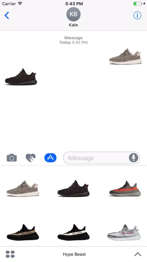 Ảnh chụp màn hình của Hype Beast Sneaker Head Stickers