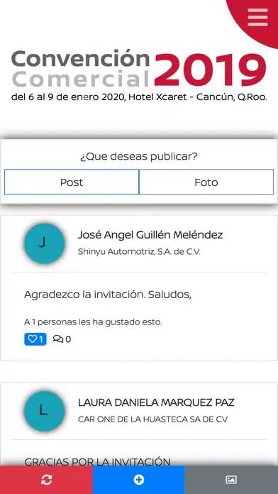 Tangkapan layar Convención Comercial 2019