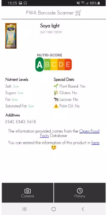 PWA Barcode Scannerscreenshot dell'app2