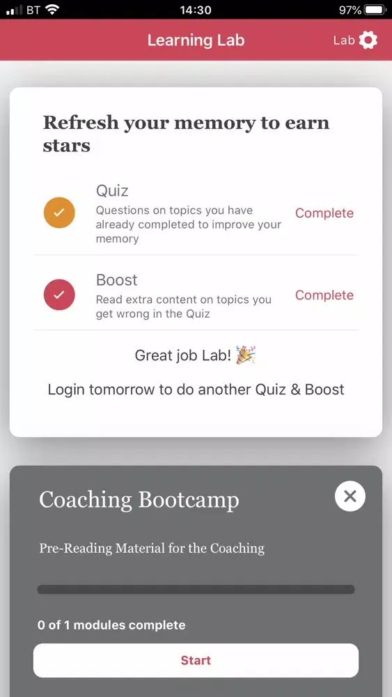 Скриншоты PwC Learning Lab