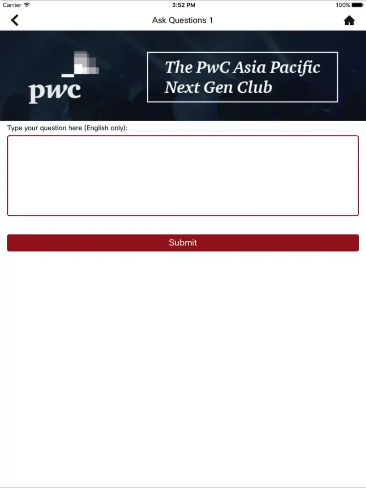 Capturas de tela do PwC Asia Pacific Next Gen Club iPad 