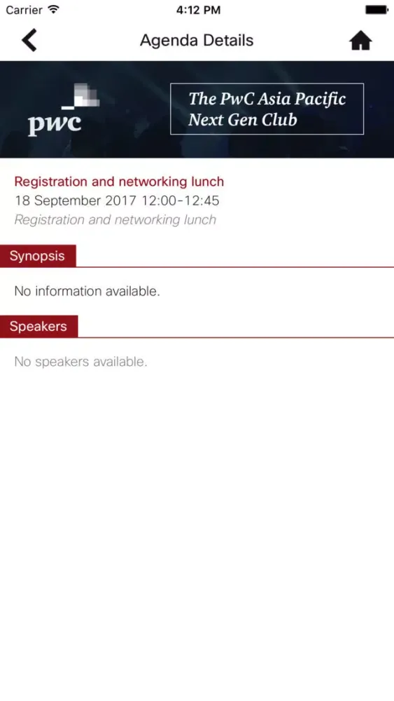 Capturas de tela do PwC Asia Pacific Next Gen Club