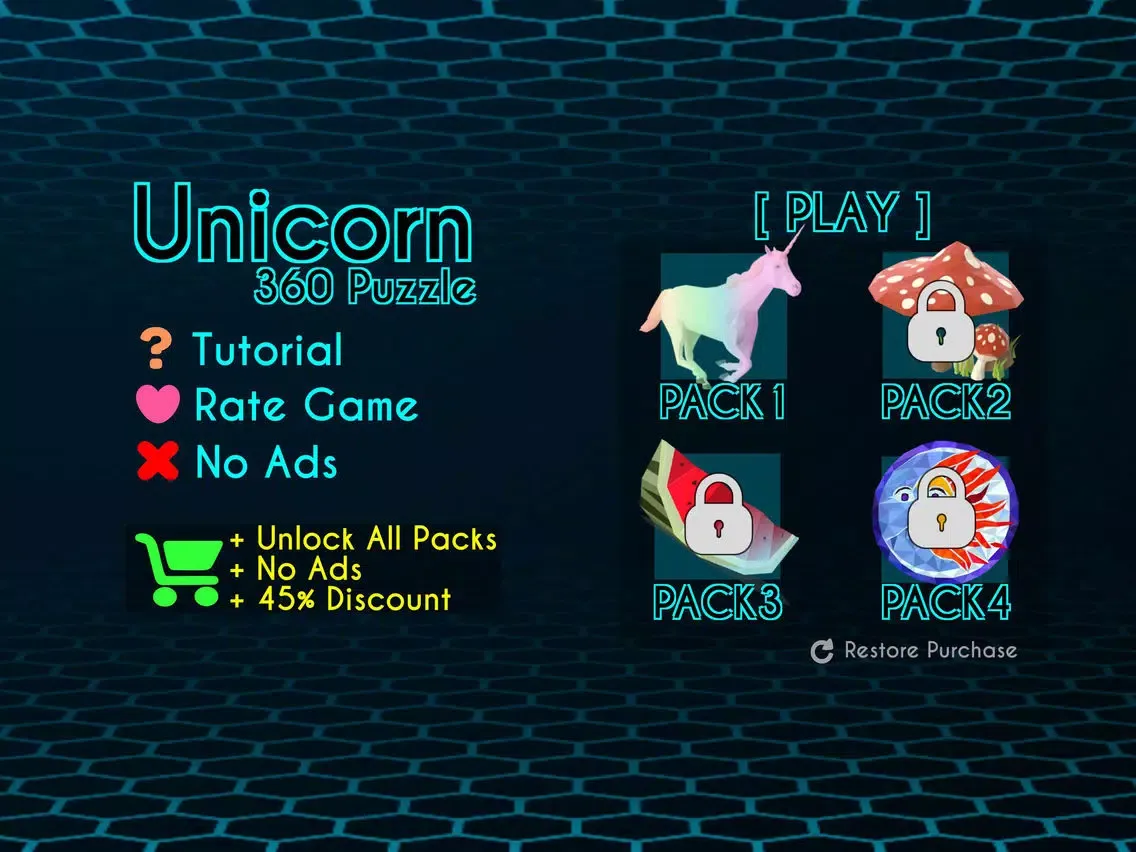 تصاویر Unicorn 360 Poly Puzzle iPad 