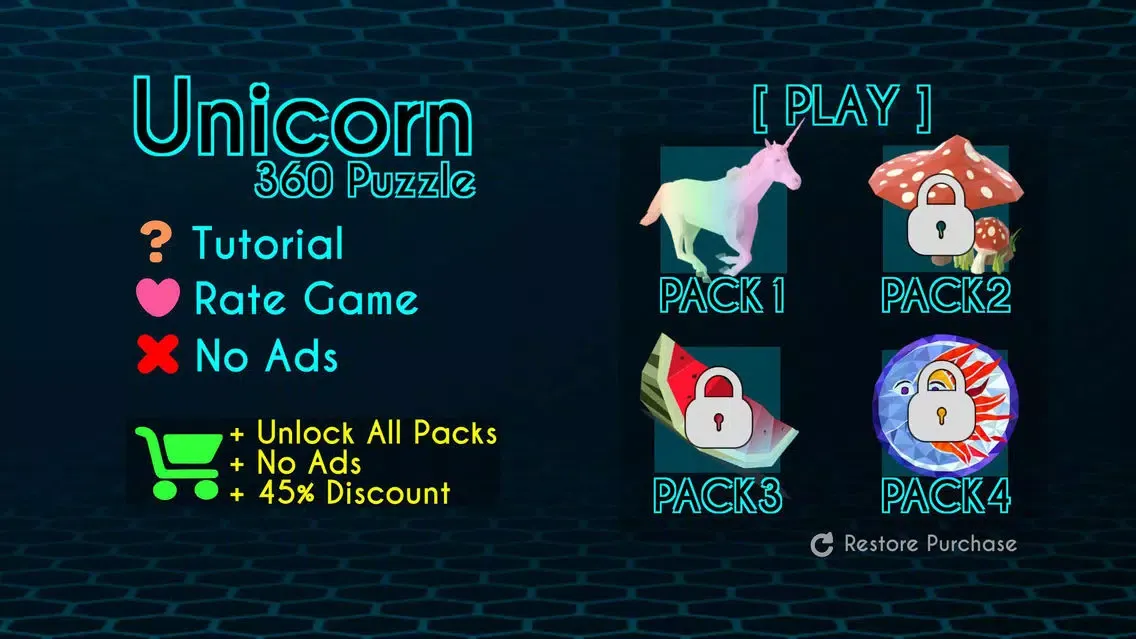 تصاویر Unicorn 360 Poly Puzzle
