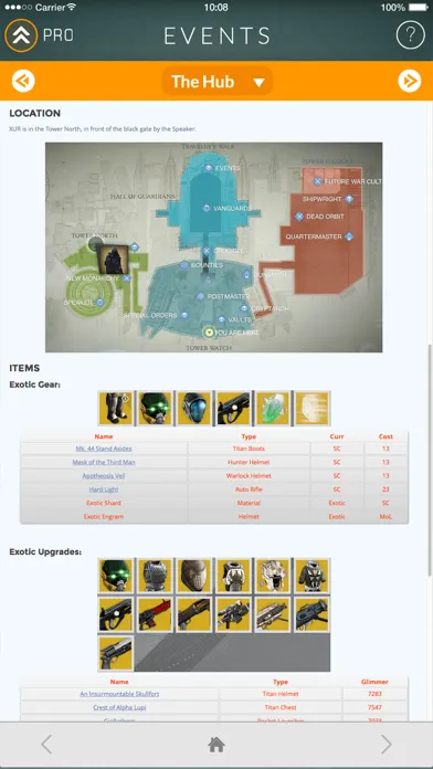 Screenshot di Events for Destiny Track Public Events Timers