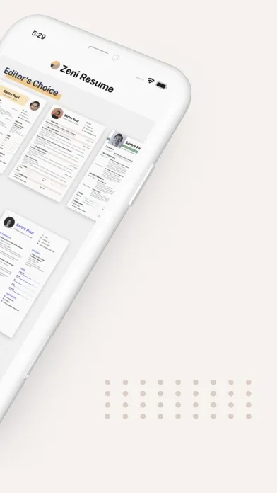Zeni Resume: CV Resume Builder Screenshots
