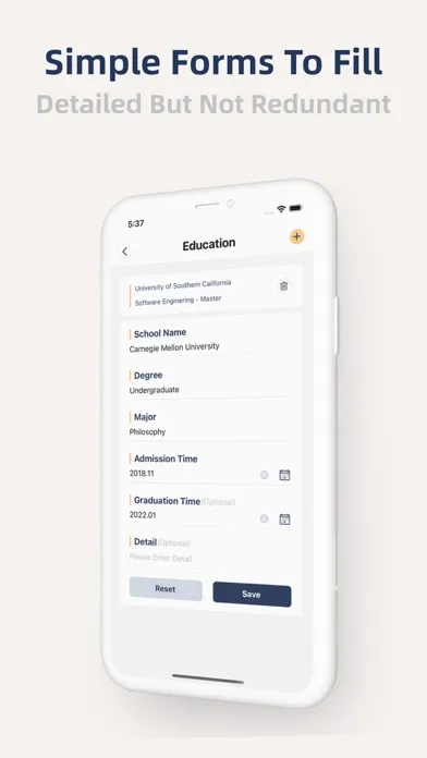 Zeni Resume: CV Resume Builder Screenshots