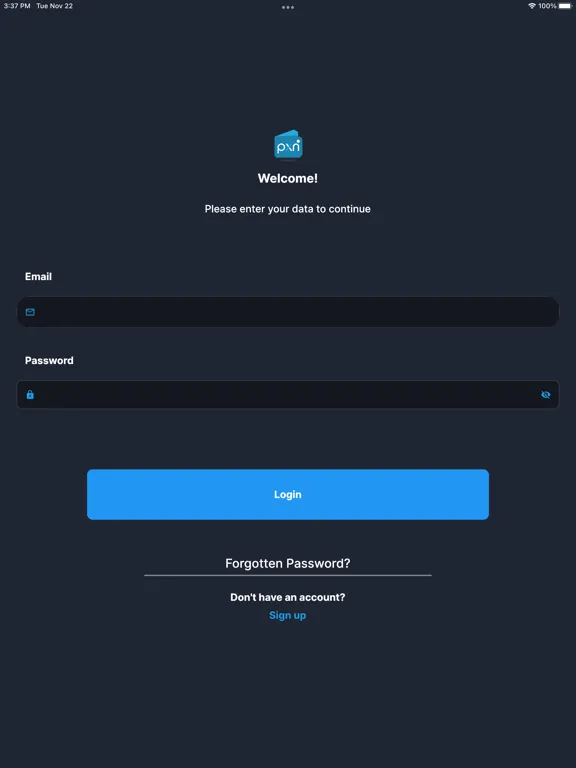 Tangkapan skrin Pxn Ewallet iPad 