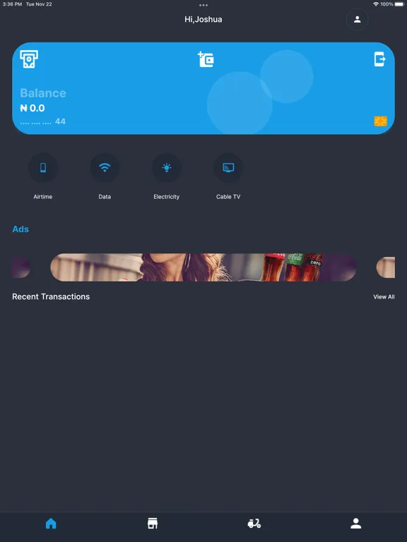 Tangkapan skrin Pxn Ewallet iPad 