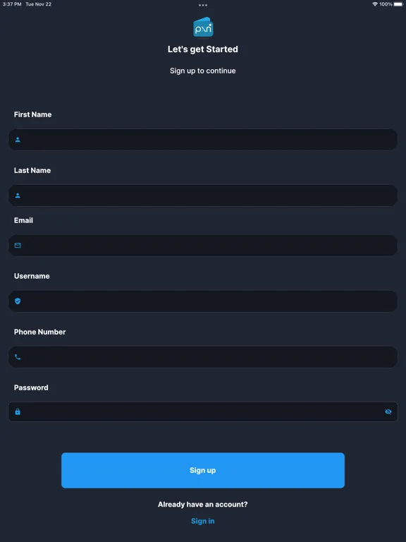 Tangkapan skrin Pxn Ewallet iPad 