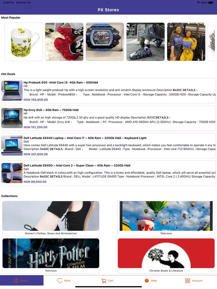 Скриншоты PX Stores iPad 