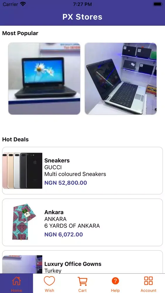 Скриншоты PX Stores