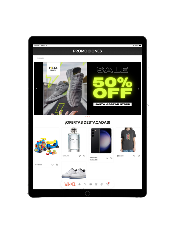 Ảnh chụp màn hình của Winkel iPad 