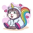 Animated Cat Unicorn Stickers Animated Cat Unicorn Stickers