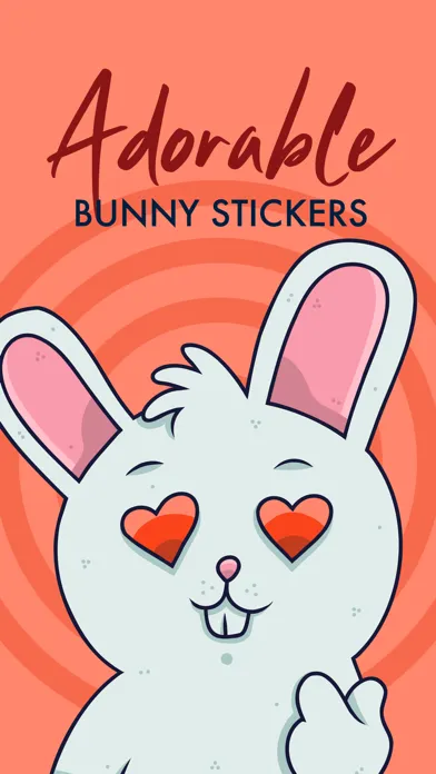 Tangkapan skrin adorable Bunny Stickers