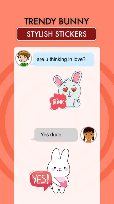 Tangkapan skrin adorable Bunny Stickers