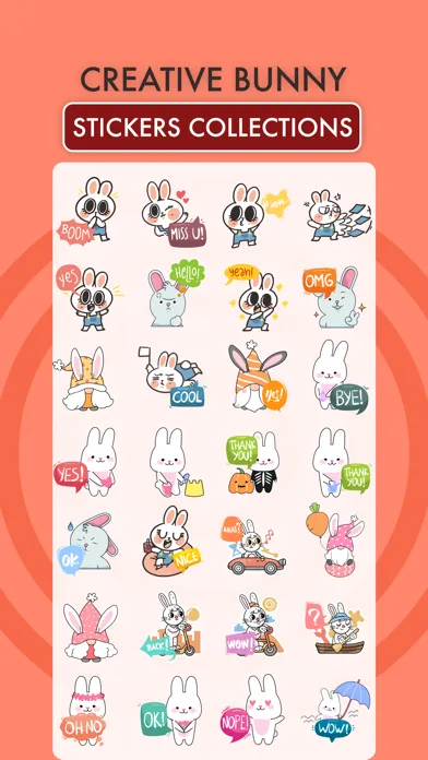 Tangkapan skrin adorable Bunny Stickers