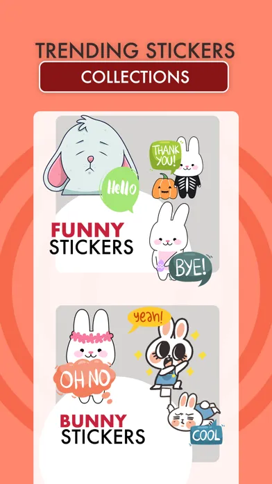 Tangkapan skrin adorable Bunny Stickers