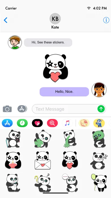 Screenshot di Cute Panda Stickers Pack!