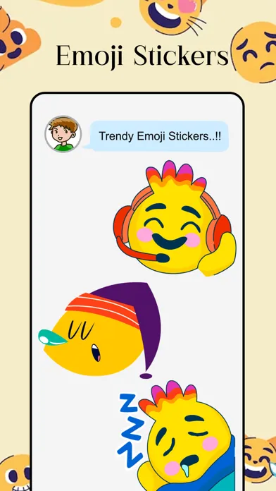 Trendy Emojis Stickers Pack Ekran Görüntüleri
