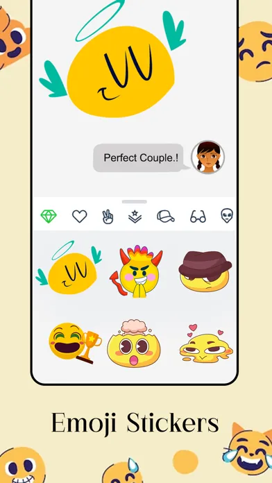 Trendy Emojis Stickers Pack Ekran Görüntüleri