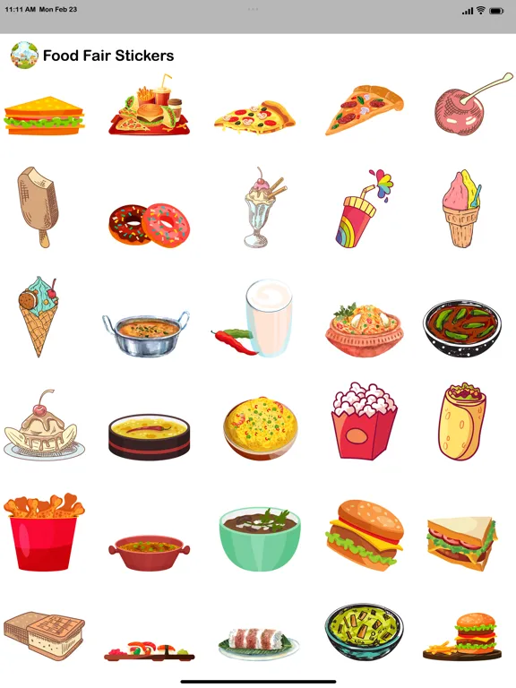 Food Fair Sticker iPad 应用截图