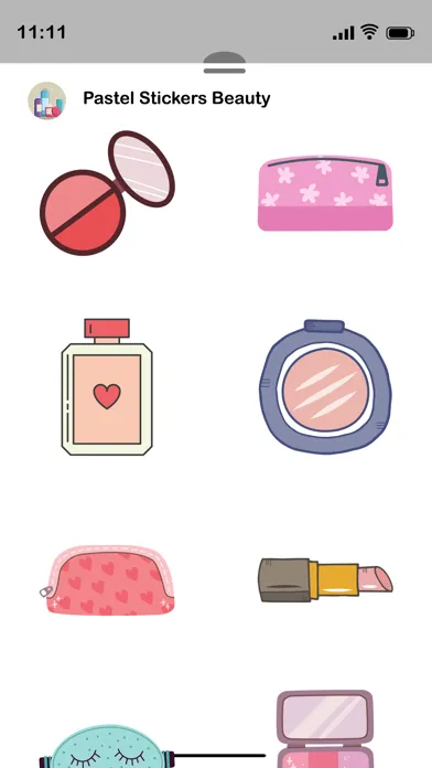Tangkapan layar Pastel Stickers Beauty