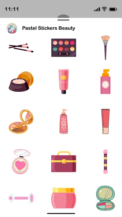 Tangkapan layar Pastel Stickers Beauty
