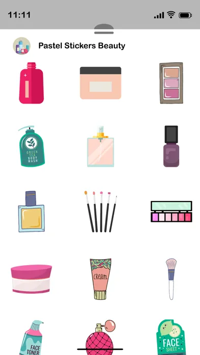 Tangkapan layar Pastel Stickers Beauty