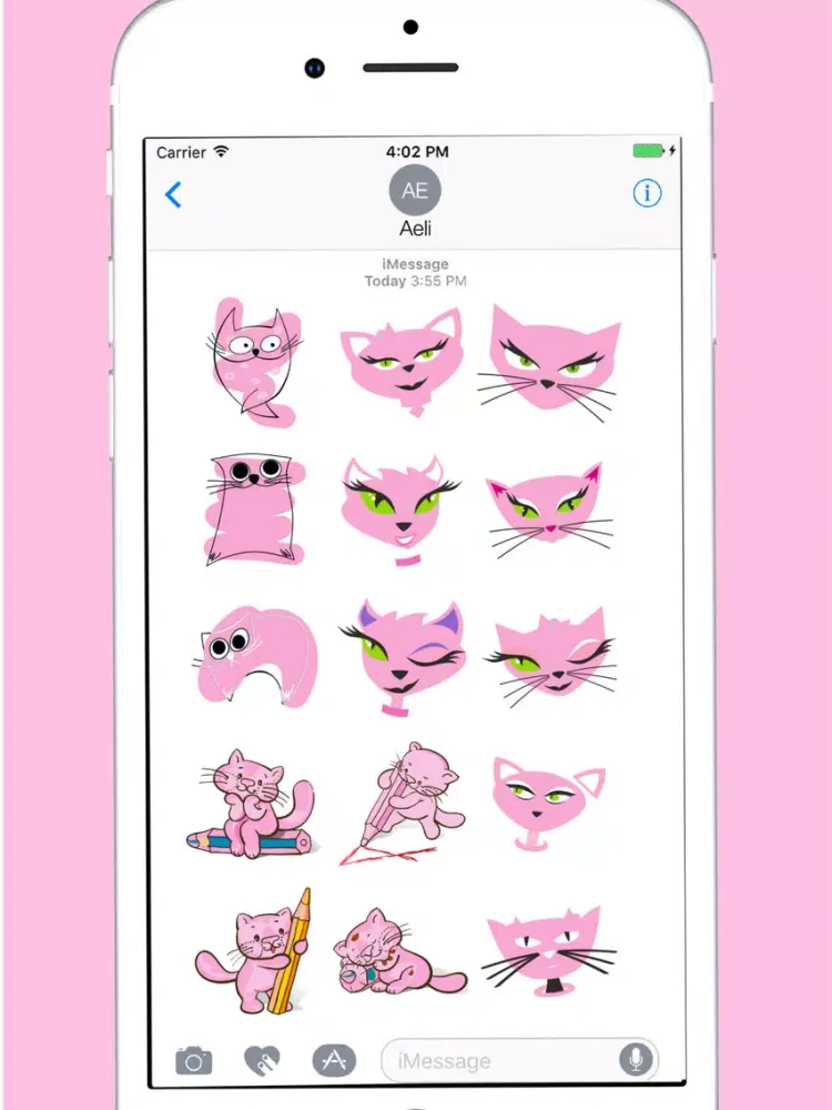 Pink Partner Stickers for iMessages iPad  স্ক্রিনশট