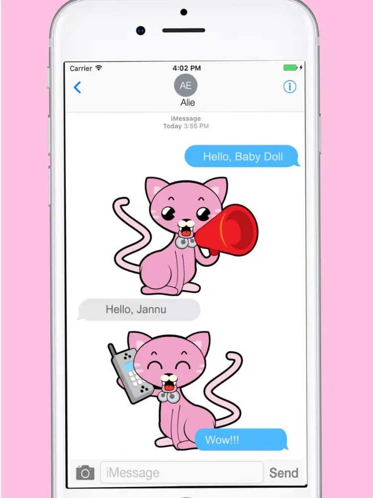 Pink Partner Stickers for iMessages iPad  স্ক্রিনশট