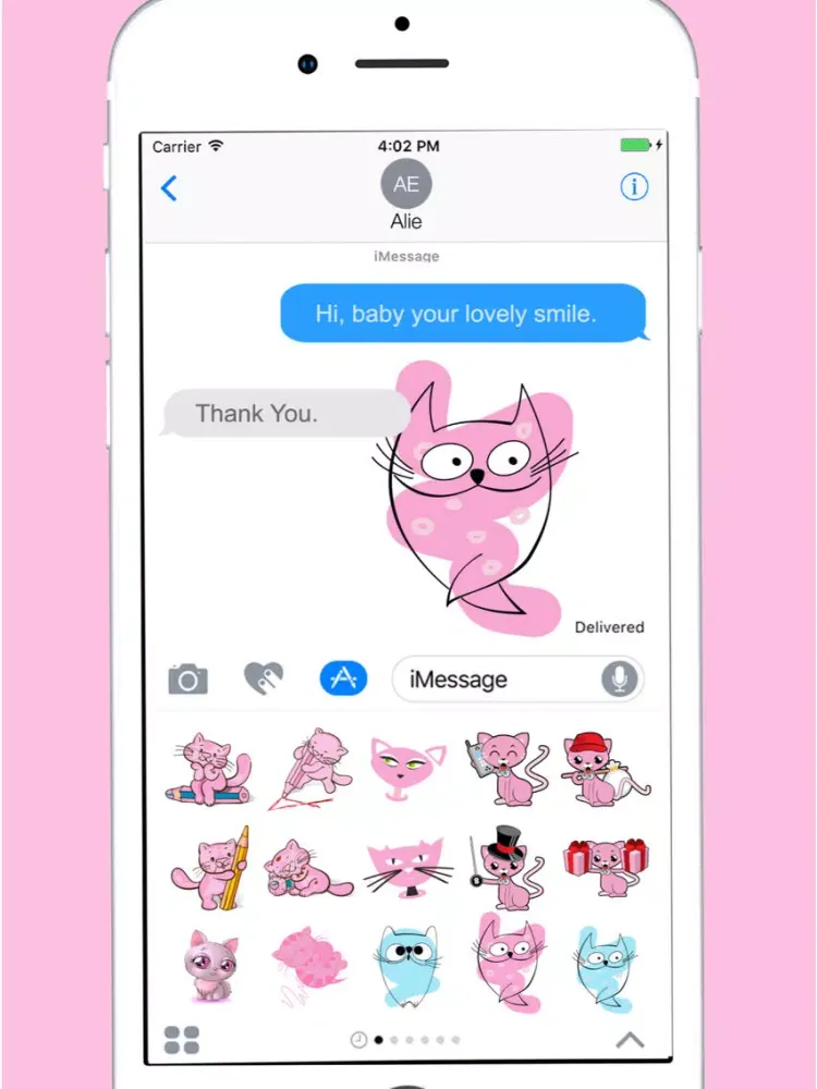 Pink Partner Stickers for iMessages iPad  স্ক্রিনশট