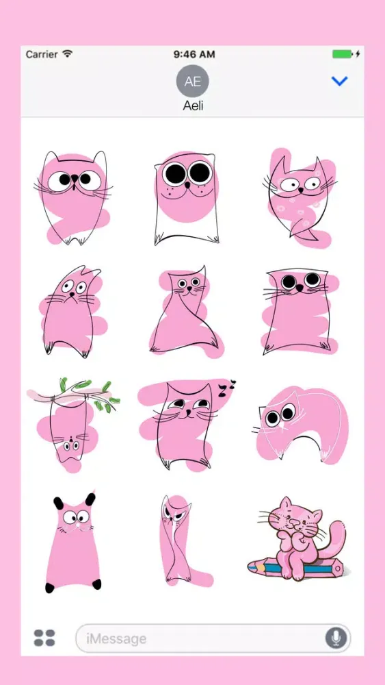 Pink Partner Stickers for iMessages স্ক্রিনশট