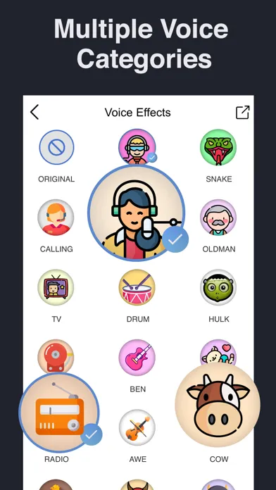 Tangkapan skrin Call Voice Changer-Crazy Voice