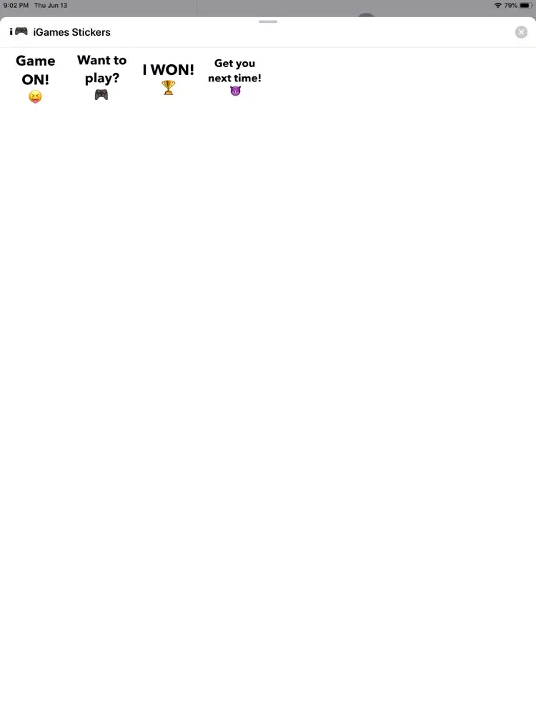 iGames Stickers iPad  スクリーンショット