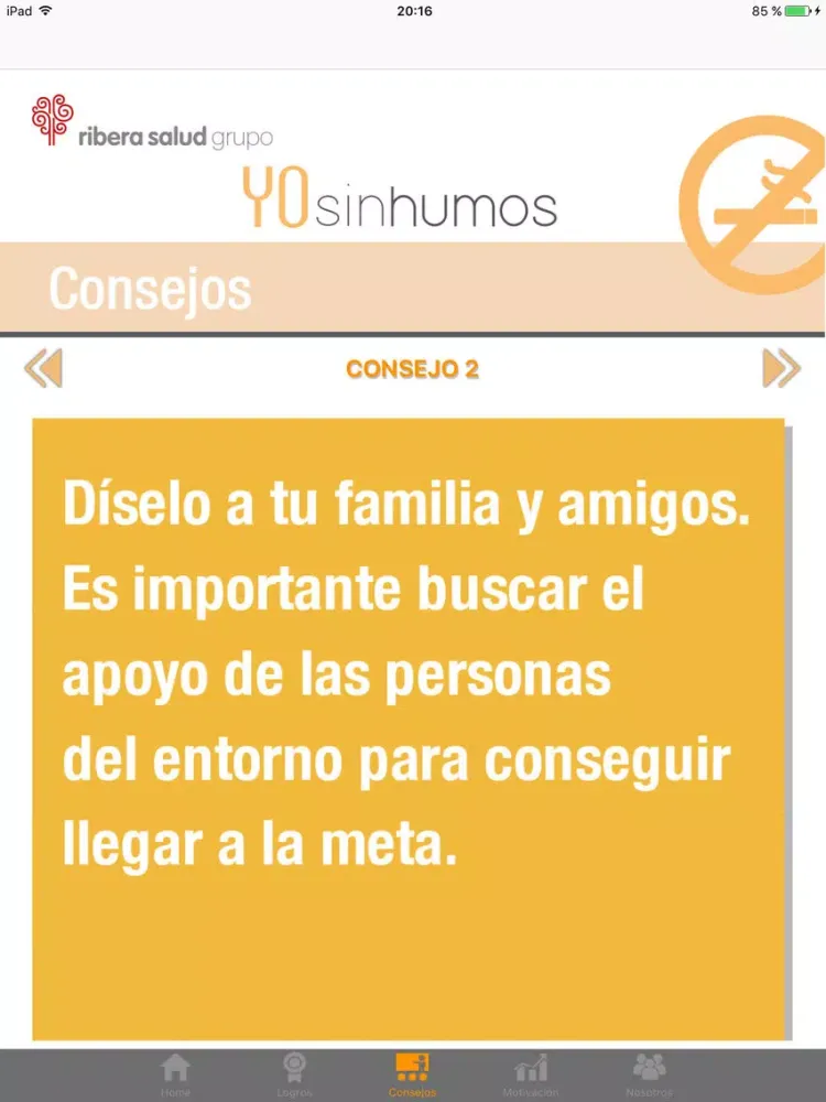YO Sin Humos Ribera Salud iPad  سکرین شاٹس