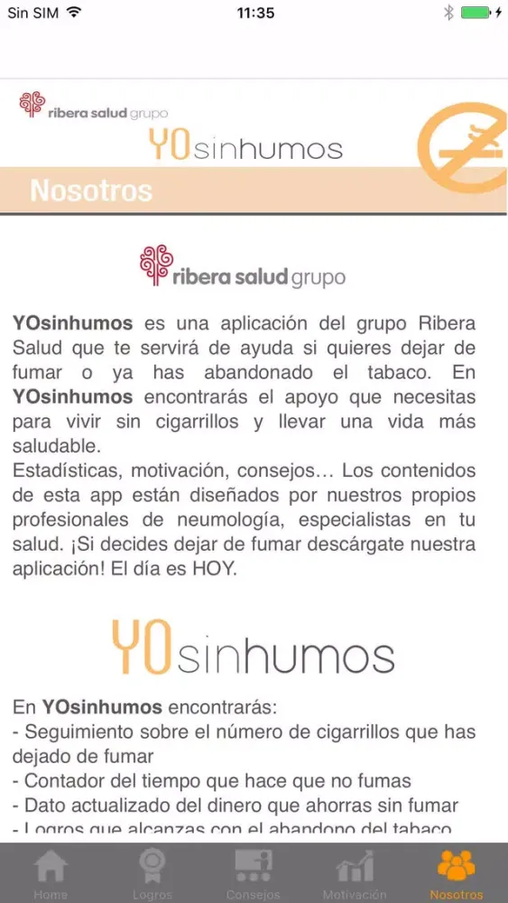 YO Sin Humos Ribera Salud سکرین شاٹس