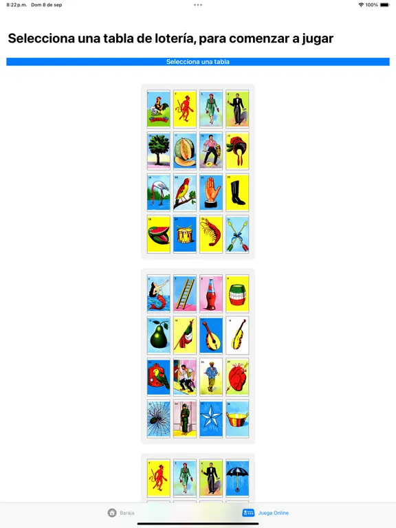 Game Loteria Mexicana iPad  Ekran Görüntüleri