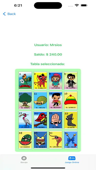 Game Loteria Mexicana Ekran Görüntüleri